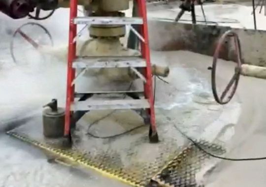 WFAA obtained this video that shows a leak of fracking